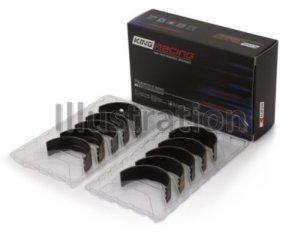 Honda H22A4 Performance Main Bearing Set - King Engine Bearings - Size 0.25mm, Trimetal pMax Black, Full Groove - `97-`01